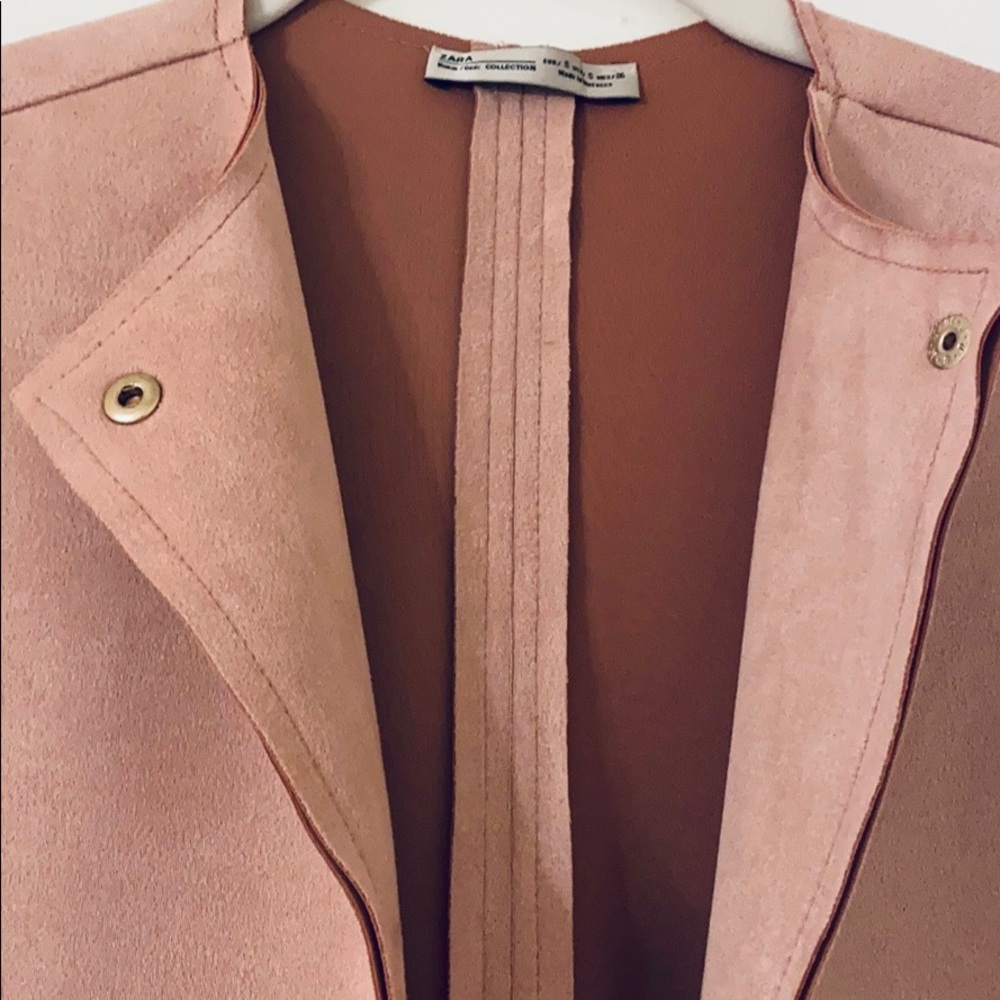 ZARA rose suede coat - Picture 3 of 5